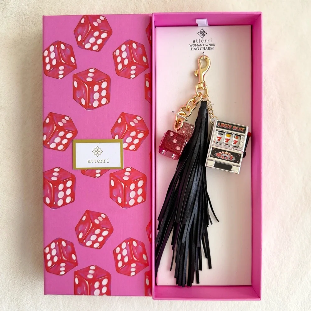 Atterri Lucky Bag Charm w/ Fringe Tassel